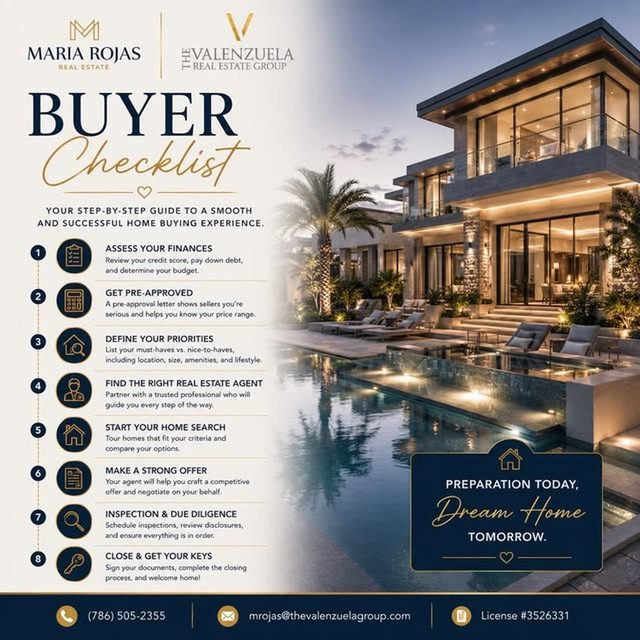 Graphic: step-by-step checklist for buying a home
