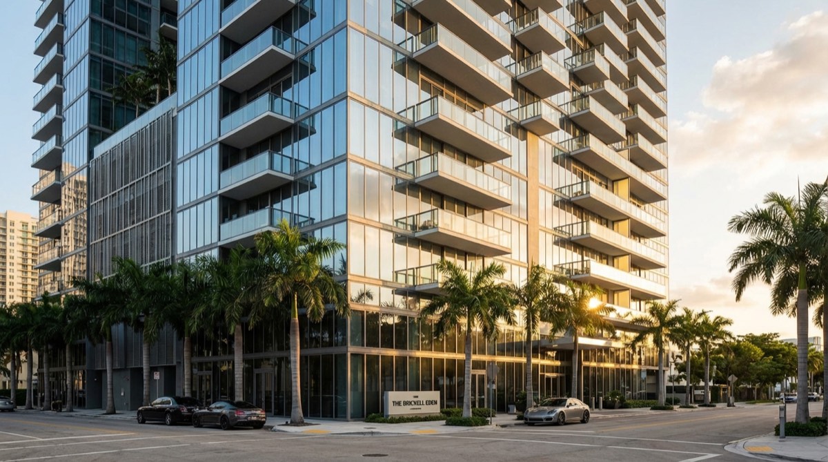 Brickell high-rise condo exterior
